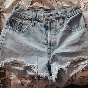 Levi's Light Blue Jean Shorts
